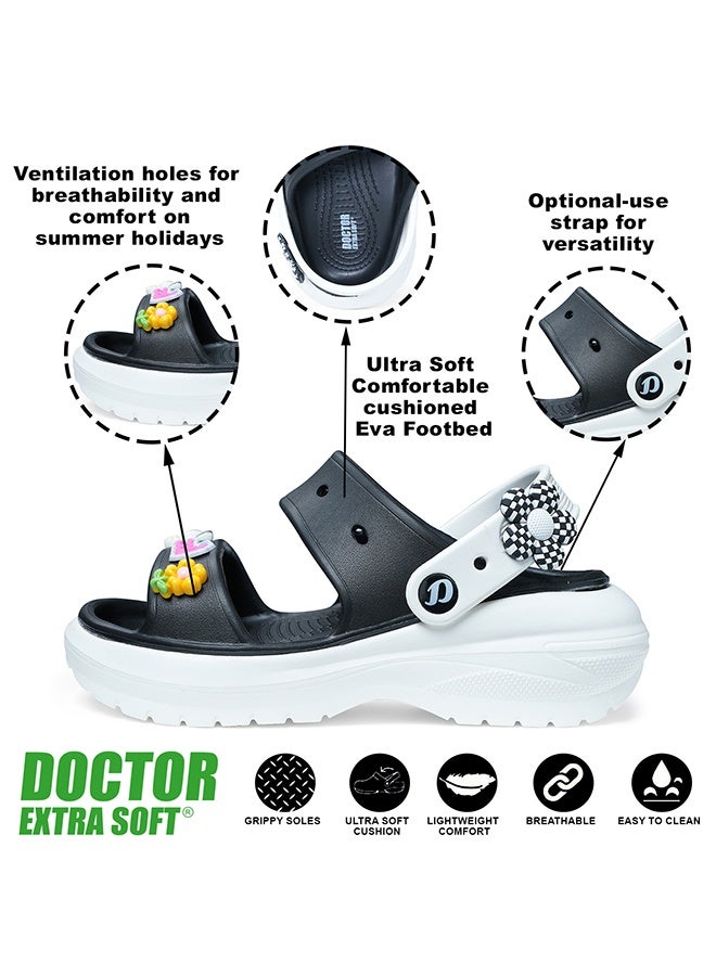 DOCTOR EXTRA SOFT Sandals for Girls | Lightweight Comfortable Slip On Casual Anti Skid Slippers with Charms|Doctor Extra Soft - Image 3